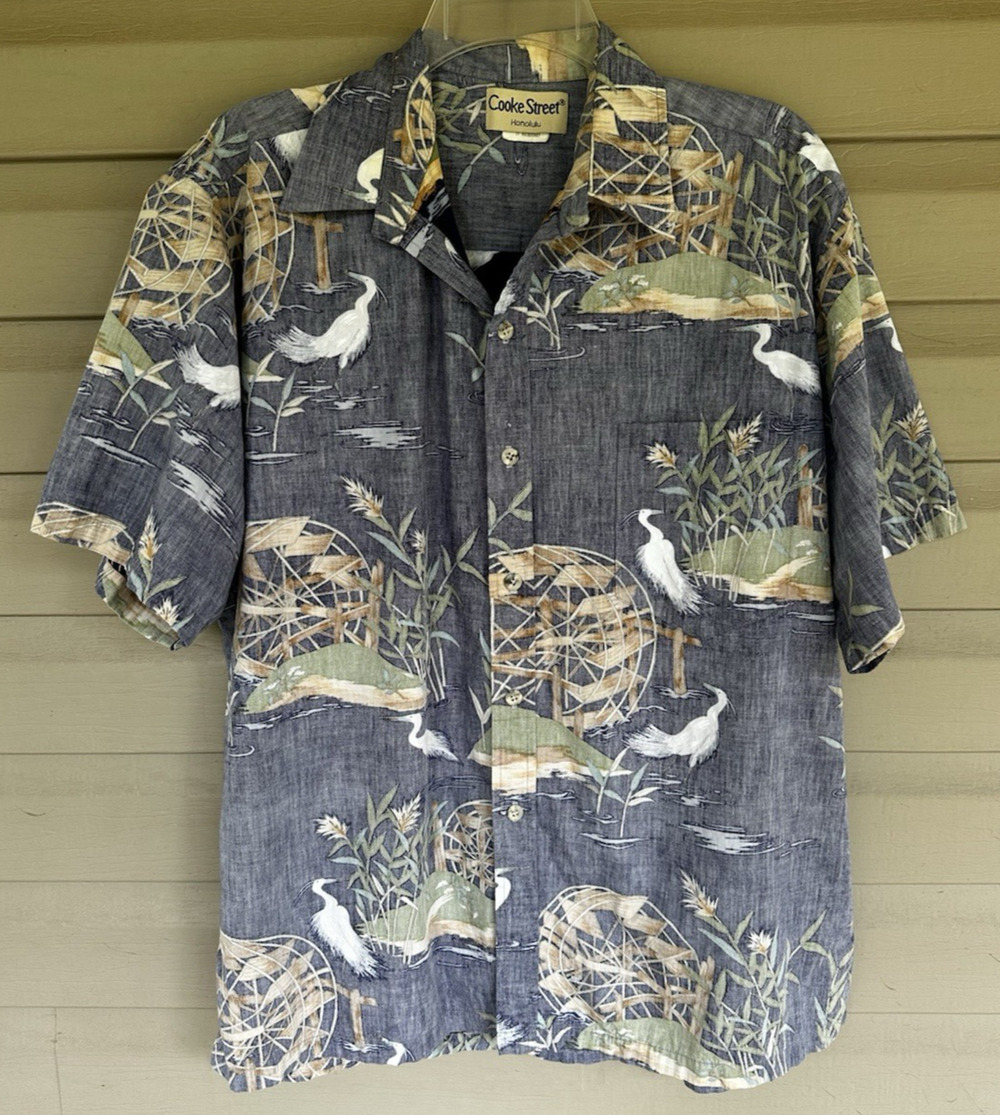 Cooke Street Large Honolulu Hawaiian Shirt Tropical Print